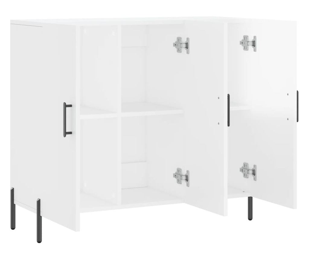 Kredenca, ekstra sjajna bijela, 90x34x80 cm, kompozitno drvo - 5