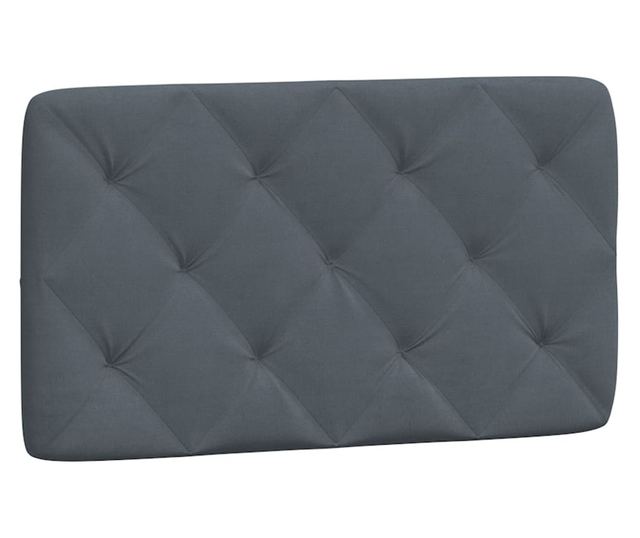 Рамка за легло с LED осветление, тъмносива, 90x190 см, кадифе