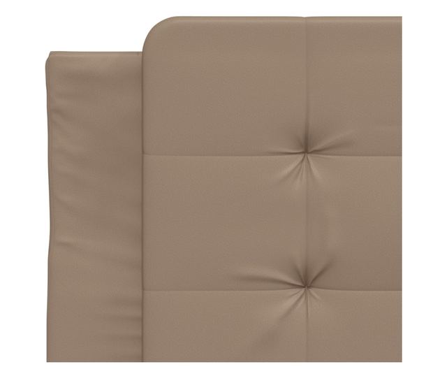 Легло с матрак, капучино, 100x200 см, изкуствена кожа