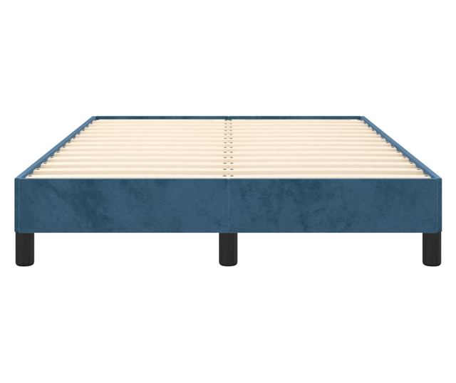 sötétkék bársony ágykeret 120x190 cm