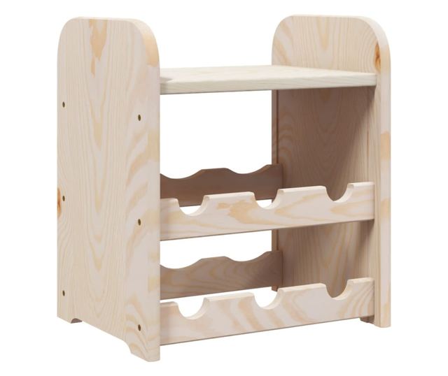 tömör fenyőfa bortartó állvány tetővel 33x25x37 cm