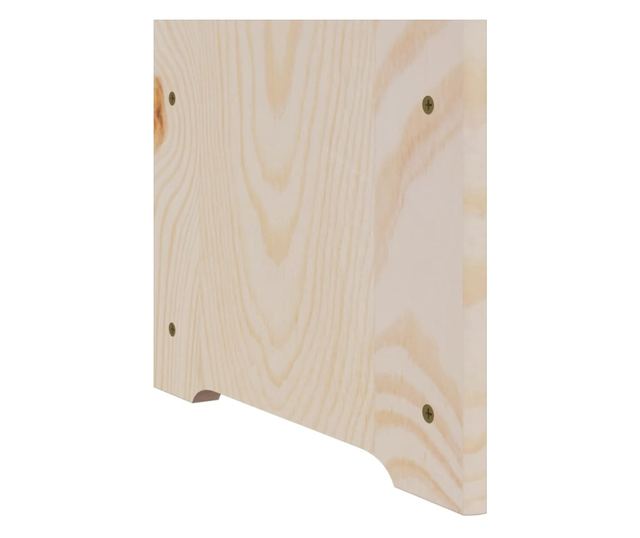 tömör fenyőfa bortartó állvány tetővel 33x25x37 cm