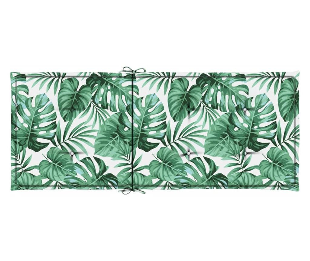 Jastuci za stolice visokog naslona, 4 kom, uzorak lišća, tekstil - 7