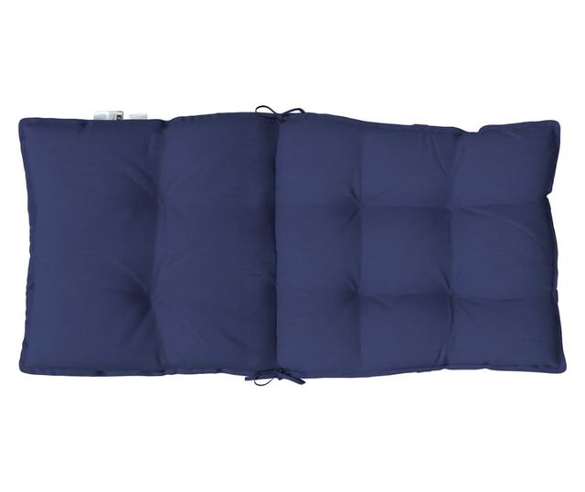 2 db tengerészkék oxford szövet alacsony háttámlájú székpárna