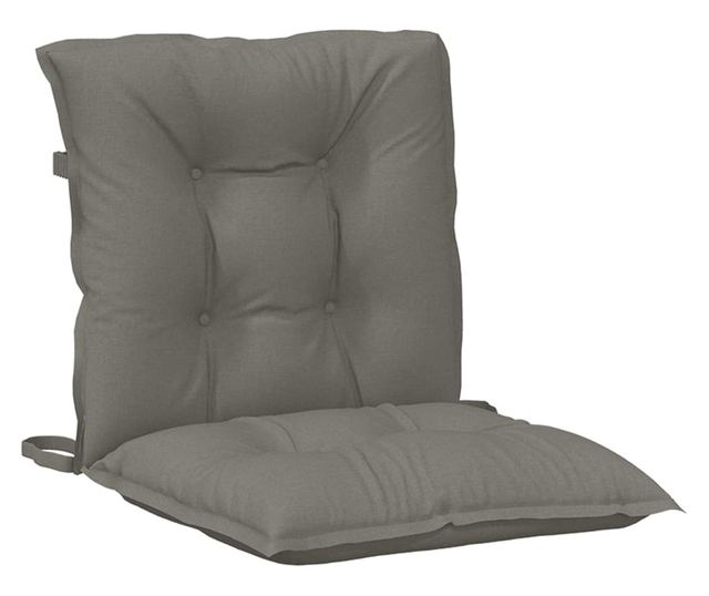 2 db melange sötétszürke szövet háttámlás székpárna 100x50x7 cm