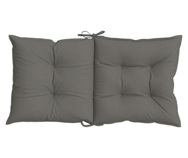 2 db melange sötétszürke szövet háttámlás székpárna 100x50x7 cm