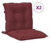 2 db melange bordó szövet háttámlás székpárna 100x50x7 cm