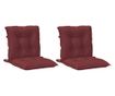 2 db melange bordó szövet háttámlás székpárna 100x50x7 cm
