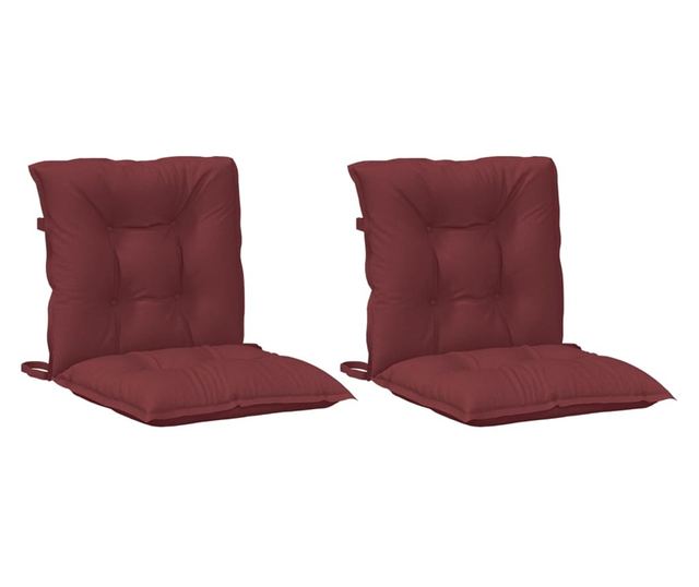 2 db melange bordó szövet háttámlás székpárna 100x50x7 cm