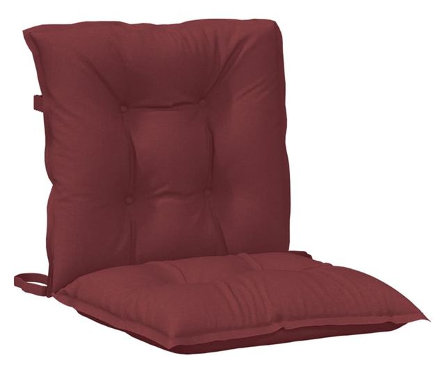 2 db melange bordó szövet háttámlás székpárna 100x50x7 cm