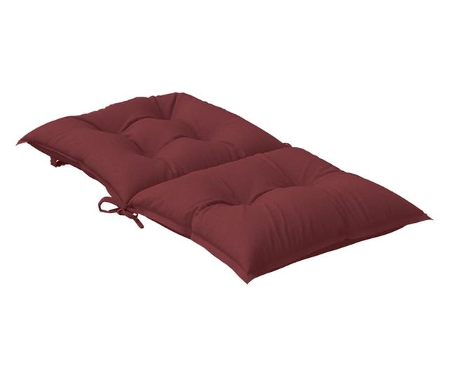 2 db melange bordó szövet háttámlás székpárna 100x50x7 cm