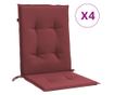 4 db melange bordó szövet háttámlás székpárna 100x50x4 cm