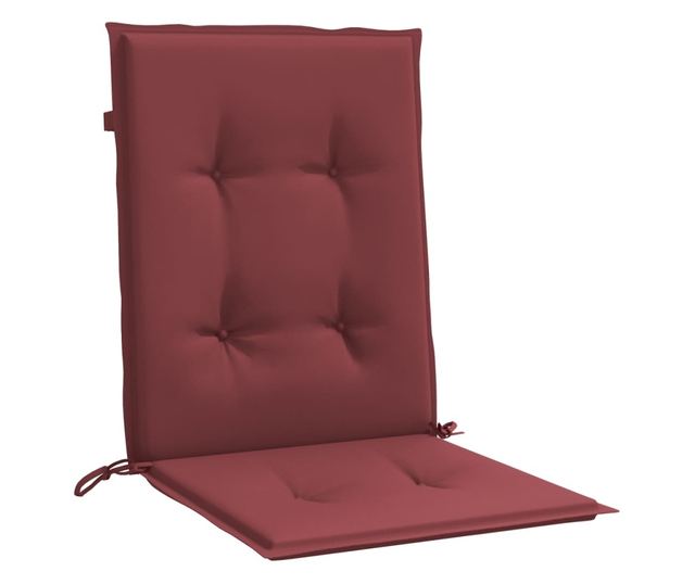 4 db melange bordó szövet háttámlás székpárna 100x50x4 cm