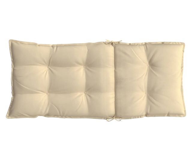 2 db bézs oxford-szövet magas háttámlájú székpárna