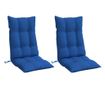 2 db királykék oxford szövet magas háttámlájú székpárna