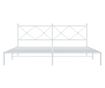 fehér fém ágykeret fejtámlával 200 x 200 cm
