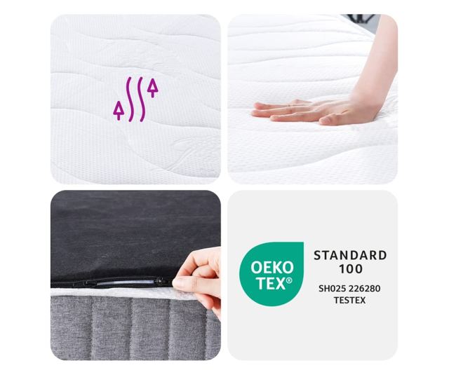 közepes zsebrugós matrac 180 x 200 cm