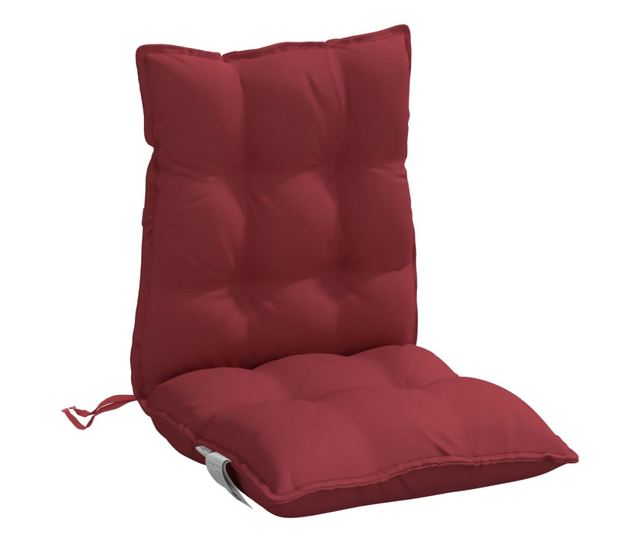 6 db bordó oxford-szövet alacsony háttámlájú székpárna