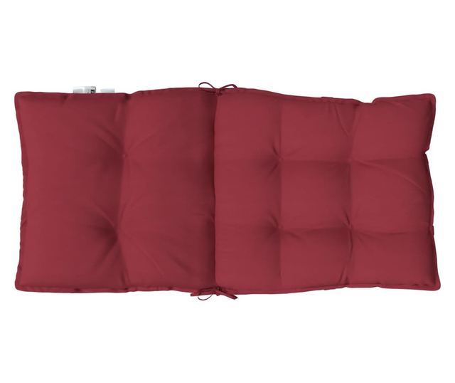 6 db bordó oxford-szövet alacsony háttámlájú székpárna