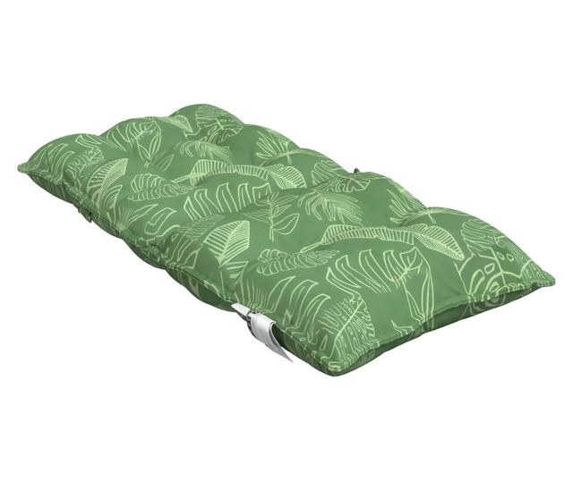 2 db levélmintás oxford szövet alacsony háttámlájú székpárna