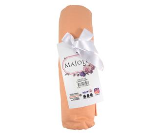 Plahta s elastikom Majoli Bahar Home Collection, 100% pamuk ranforce 144TC, 120x200+30 cm, Losos roza