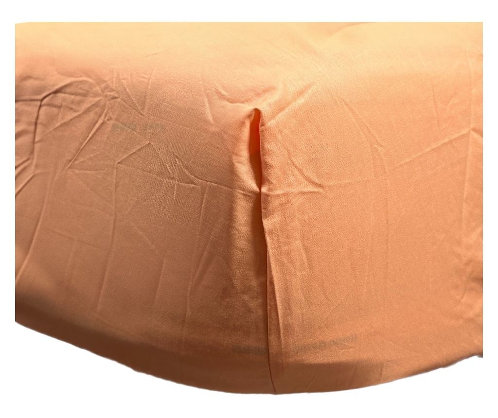 Cearsaf de pat cu elastic Majoli Bahar Home Collection, 100% bumbac ranforce 144TC, 140x200+30 cm, Roz somon - 5