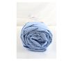 Cearsaf de pat cu elastic Majoli Bahar Home Collection, 100% bumbac ranforce 144TC, 90x200+30cm, Albastru deschis thumbnail 2