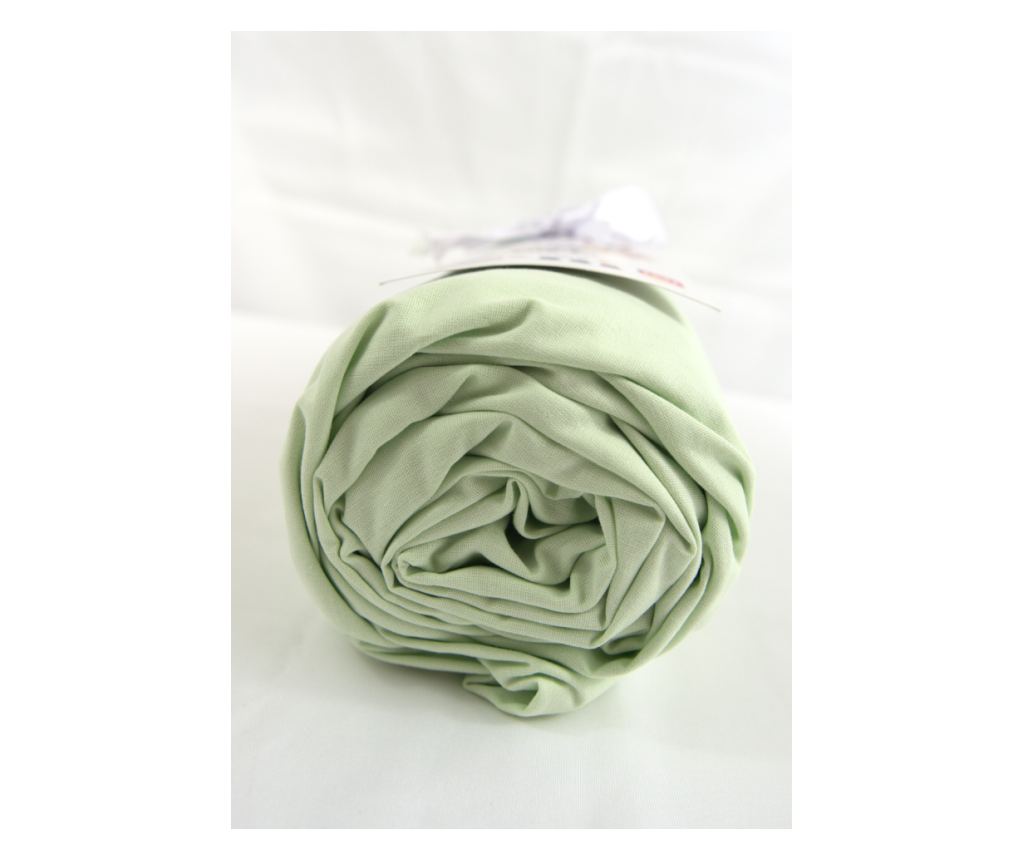 Plahta s gumicom Majoli Bahar Home Collection, 100% Ranforce pamuk 144TC, 160x200+30 cm, svijetlozelena - 2
