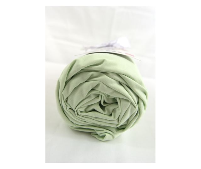 Plahta s elastikom Majoli Bahar Home Collection, 100% pamuk ranforce 144TC, 90x200+30cm, Svijetlo zelena