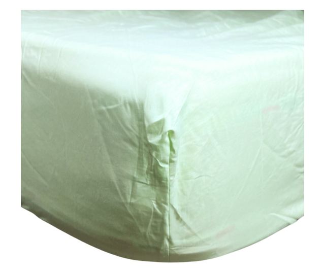 Plahta s elastikom Majoli Bahar Home Collection, 100% pamuk ranforce 144TC, 90x200+30cm, Svijetlo zelena