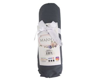 Plahta s elastikom Majoli Bahar Home Collection, 100% pamuk ranforce 144TC, 180x200+30 cm, Antracit siva