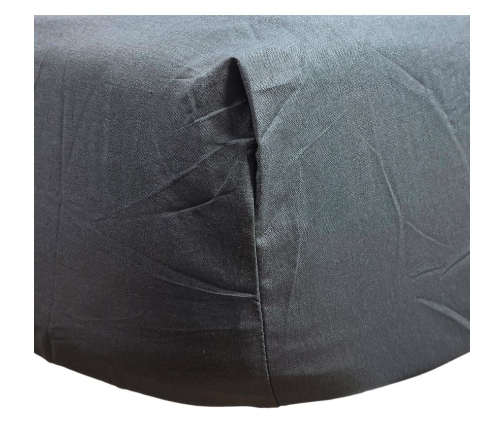 Cearsaf de pat cu elastic Majoli Bahar Home Collection, 100% bumbac ranforce 144TC, 180x200+30 cm, Gri antracit - 5