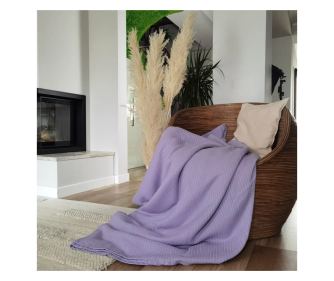 Cuvertura Kotonia Home - Pique, 220x240 cm, 100% bumbac, lila