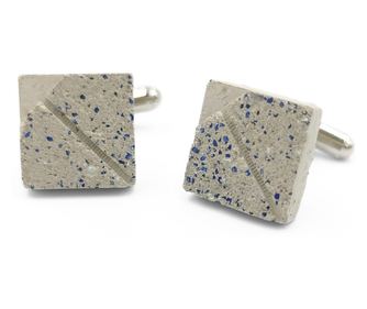 Butoni din beton, gri cu albastru, 1,5x1,5 cm