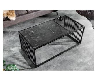 Stolić za kavu, drvo, metal, staklo, 100x50x40 cm