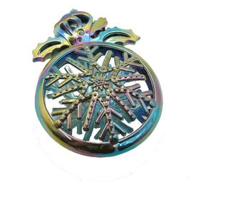 Ornament brad de Craciun, Iridescent, Rotund, 8 cm x 11 cm, Plastic, Flippy