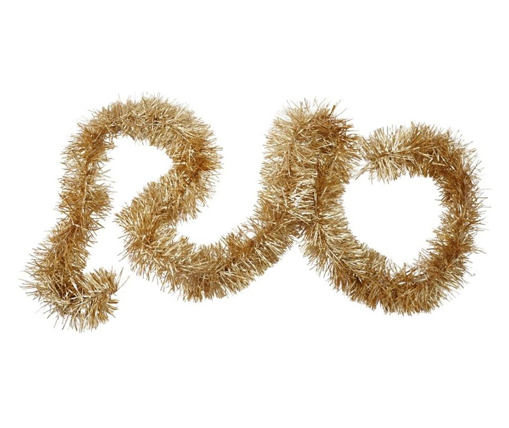 Christmas Tinsel, Flippy, Gold, Size: 2 m x 9 cm, material: PVC foil, indoor/outdoor