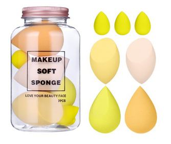 Set Buretei Machiaj, Premium, 7 bucati, galben