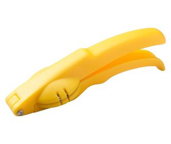 Dispozitiv de spart nuci si castane ABS si otel, 17.5 x 5.5 x 5 cm, usor de utilizat, galben