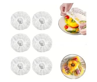 Set 100 Folie de Protectie Elastica pentru Alimente si Boluri Cyrax, material plastic, prospetime, diametrul 12 - 40 cm