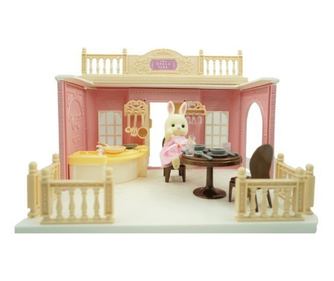 Bucatarie pentru papusi cu mobilier si figurina