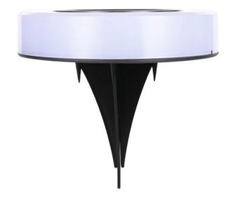 Lampa solara LED, sub forma de cerc, pentru gazon sau gradina, Rezistenta la apa, Alb rece
