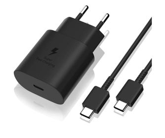 Univerzalni punjač 25 W USB-C + kabel Type-C, Flippy, crni