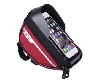 Borseta bicicleta impermeabila cu husa pentru telefon montare pe ghidon, compatibila cu telefoane de pana la 16 cm, spatiu depoz