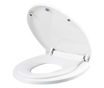 Capac de Toaleta cu Reductie 2 in 1, pentru Copii si Adulti, Coborare Lenta si Silentioasa, Instalare Usoara, din PP5 , in Forma