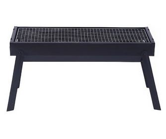 Gratar Portabil, Cyrax, Confectionat din Metal, pentru Picnic, Gradina, Terasa, Camping, Dimensiuni Reduse, 60x22x23 cm, Negru