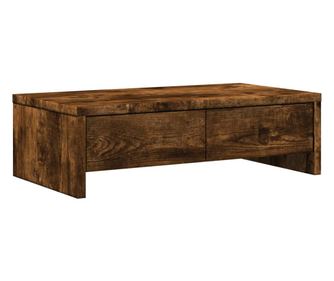 vidaXL Suport monitor cu sertare, stejar fumuriu, 50x27x15 cm, lemn