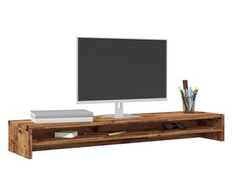 Стойка за монитор, старо дърво, 100x24x13 см, инженерно дърво