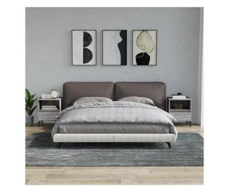 Nočne omarice, 2 kosi, siva sonoma, 40x35x50 cm