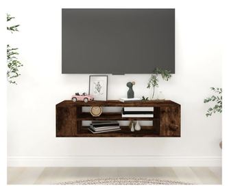 Függesztett TV-szekrény, füstölt tölgy 100x30x26,5 cm faforgácslap